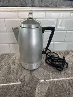 Mar-Crest Electric Coffee Pot B-0132-65 vtg, 10 cup, Percolator, Rare Works MCM